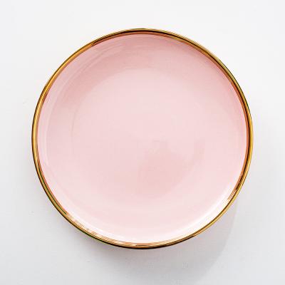 China Viable Hot Selling Dinner Dish Sets Factory Wholesale Round Ceramic Dish Colored Dinner Dish for sale