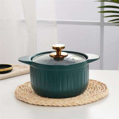 China Best Quality Kitchen Cassers Sustainable Ceramic Pots Household Ceramic Casserole Casserole for sale