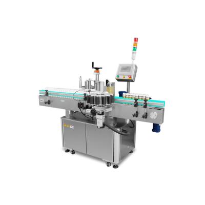 China Food Fix Point Labeling Adhesive Sticker Rotary Position Labeling Machine for sale