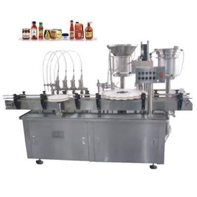 China China Manufacturer Food Price Production Line Peanut Butter Chili Sauce Bottle Water Filling and Capping Machine for sale