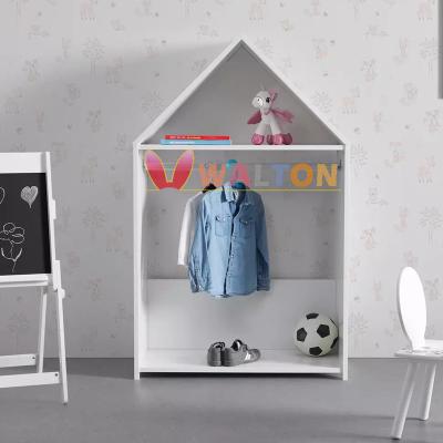 China Modern Freestanding Kids Coat Rack Wooden Clothes Hanging Rack 2 Tier Storage Shelves for sale