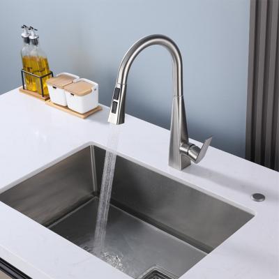 China Spray /Stream China Factory Supply Custom Logo Commercial Stainless Steel Long Kitchens Sink Faucets 304 Kitchen Faucet Pull Down Sprayer for sale