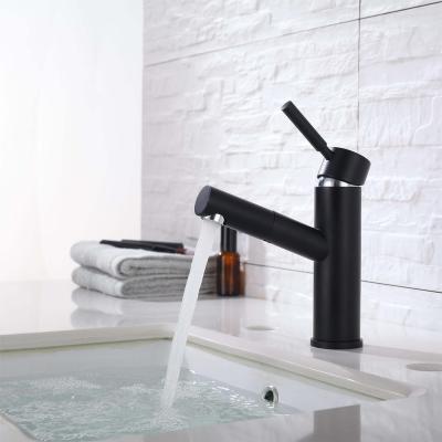 China China Factory Supply Hot Sale Basin Mixers Washroom Black Brass Bathroom Faucets Stream Hot And Cold Water Mixer Tap for sale