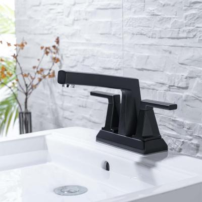 China Pull Out Spray Factory Direct Sale Best Quality Brass Black Pull Out Faucet Hot And 2 Cold Bathroom Handles Vessel Bath Faucets for sale