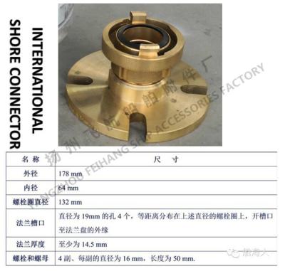 China CBM1114-1982 Marine fire international shore joint, bronze fire international shore joint for sale