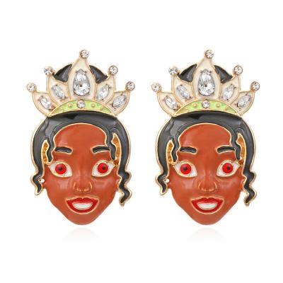 China 2021 New CLASSIC Cartoon Princess Earrings Personality Cute Drip Earrings for sale