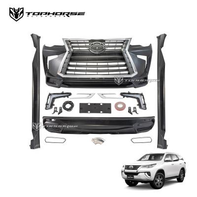 China 2016+ pp lx style body kit for Fortuner facelift grill sports body bumper kit for sale