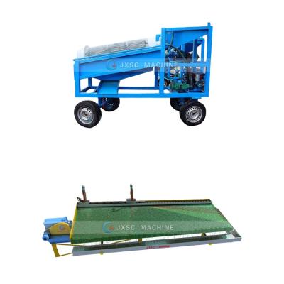 China Portable 5TPH River Gold Equipment Small Trommel Mineral Washing Ore/Screen for sale