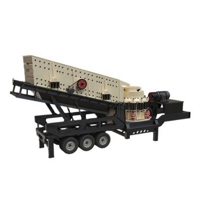 China Construction Quarry Granite Lime Gravel Stone Crusher Complete Mobile Crusher for sale