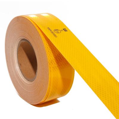 China Sufficient Quantity Retro Tearable Yellow Self Adhesive Reflective Tape For Truck for sale