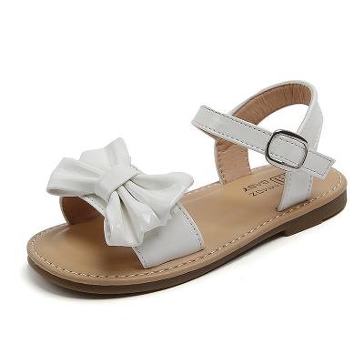 China Kids Flat Sandals For Girls Kids Fashion Soft Leather Princess Sandals Children Outdoor Beach Shoes for sale