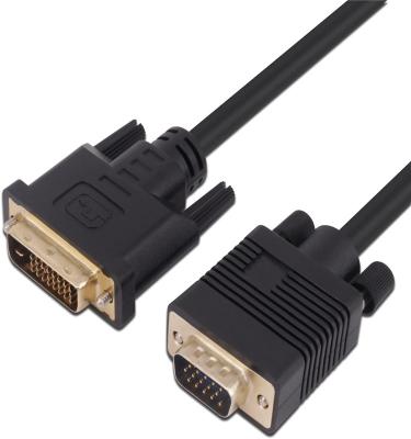 China Monitor DVI to VGA Cable DVI 24+1 DVI-D M to VGA 1080P Male Gold Plated with Chip Active Adapter Converter Cable for PC-DVD for sale