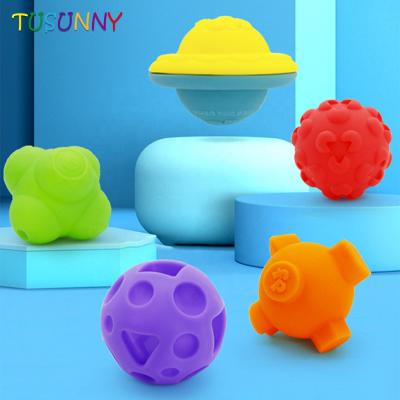 China 2021 Soft Baby Toys Developmental Education Baby Bath Toys Tusunny Touch Massager Baby Toys Massage Balls for sale