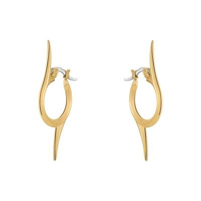 China Round Spike Hoop Earring Original Design Punk Piercing 18K Gold Plated Stainless Steel Jewelry For Women Punk Earrings E221480 for sale