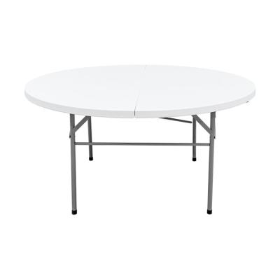 China Modern Plastic Folding Table Round Used For Banquet Outdoor Wedding Folding Tables for sale