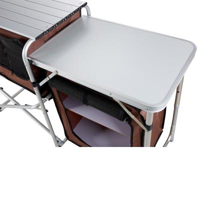 China Modern Outdoor Camping Foldable Picnic Table Folding Kitchen Stand Mesa De Camping Table for sale