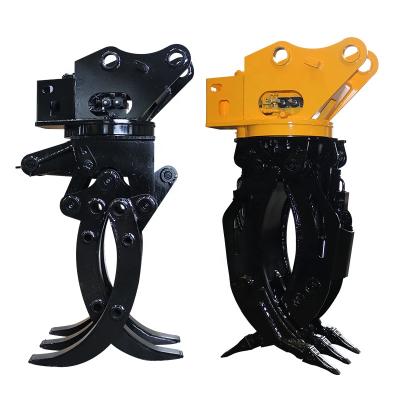 China Cultivate Mini Hydraulic Excavator Grapple Rotary Excavator Grapple For Sale for sale