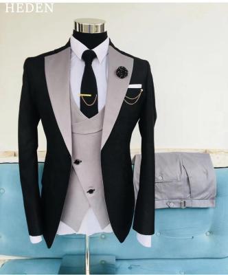 China Anti-wrinkle 2022 Customize Logo Plus Size Wedding Party Club Formal Men's Groom Three-Piece Blazer Dress Suit Coat for sale