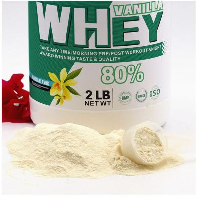 China Supplying 80% Protein China GMP Whey Protein Gold Whey Hydrolyzed Isolate Whey Protein Powder For Pre Workout for sale