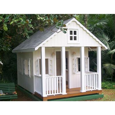 China New Design White Prefab Kids Wooden Easily Assembled Wooden Play House for sale