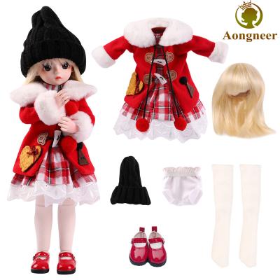 China 12 Inch BJD Dolls Accessories Full Set Clothes Cartoon Toy Set For 1/6 Toy Doll Stocking Dress Underpants Outfits For 30CM Dolls For Winter for sale