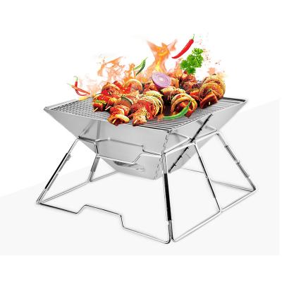 China Adjustable Outdoor Foldable Brazier Rotisseries Outdoor Foldable Brazier Camping Supplies Mini BBQ Grill Grill Brazier for sale