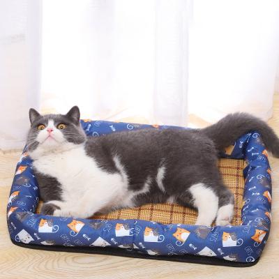 China Factory Price Rectangle Pad Beach Washable Wholesale Customer Washable Bed Cooling Mat Dog Cat Kennel Fast Delivery Summer Sleeping Cooling Pet for sale