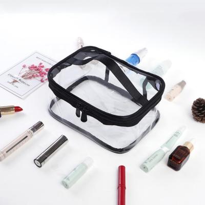 China Fashion PVC travel makeup bag PVC toiletry bag waterproof portable waterproof running clear PVC cosmetic bag with custom logo for sale