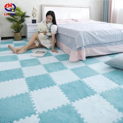 China Pungent Down Eva Mat Crawling Mat Shorts Non-Toxic Velvet Japanese Style Suede Foam Protective Particles for sale