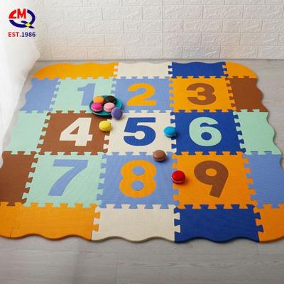 China Non-Toxic Custom Foam Jigsaw Puzzle Mat Eva Puzzle Floor Game Kids Education Design Pattern Crawling Mat for sale