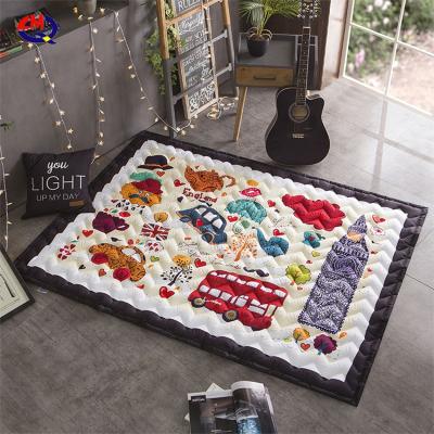 China Non-Toxic Outdoor / Indoor Machine Washing Carpet Cotton Baby Play Soft Warm Warm Crawling Mat for sale