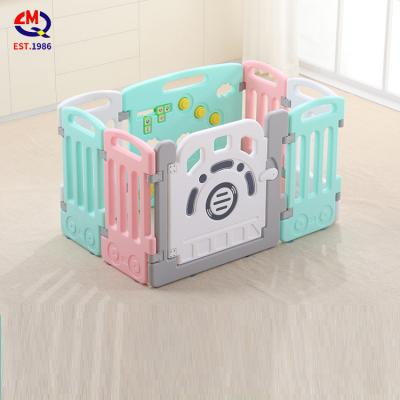 China Safety Fold Detachable Easy Baby Playground Indoor Corral With Accessories Playpen For Kids With Ride On Animals Toy Play Yard For Baby for sale