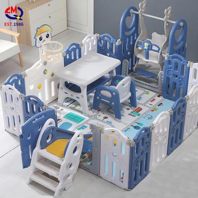 China Safety Detachable Fold Easy Safety High Quality Kids Play Fence Attractive Plastic Indoor Baby Playard Baby Playpen for sale