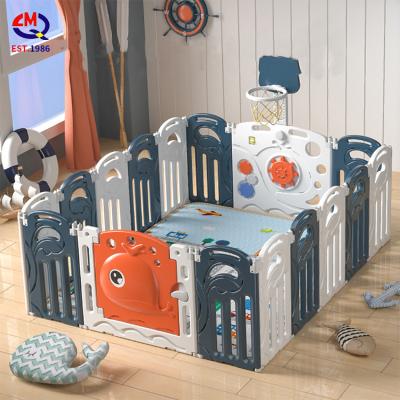 China New Safety Detachable Fold Design Easy Safety Folding Indoor Cartoon Baby Playing Fence Min 1 Yard Set Baby Playpen Baby Playpen With Accessories for sale