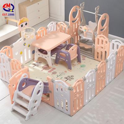 China 2022 New Design 2022 New Design Easy Detachable Play Child Safety Fold Playground Garden Fence Plastic Baby Playpen For Children for sale