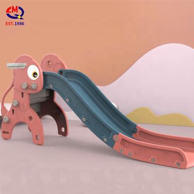 China Wholesale Cute Baby Indoor Playground Design Easy Detachable Kids Safety Fold Safety Fold Plastic Slide With Basketball Hoop for sale