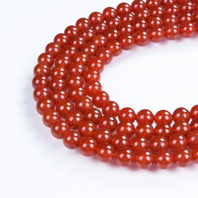 China DIY decoration; Bracelet ; Necklace ; The pearls of the earring etc. for Jewelry Making 4~12mm Smooth Round Carnelian Red Agate Gemstone Bead Loose 15.5