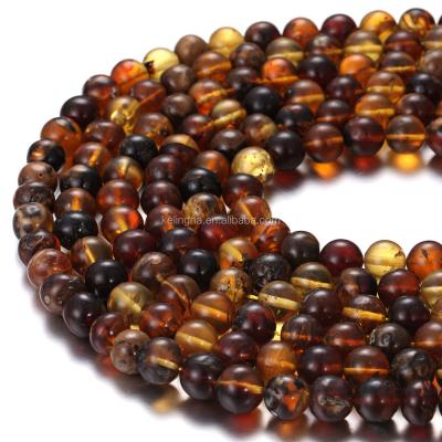 China DIY decoration; Bracelet ; Necklace ; Earring beads etc. for jewelry making Nice Soft Cut 6mm/8mm/10mm Amber Gemstone Round Loose Beads 15.5 inches per strand. for sale