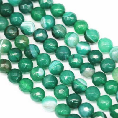 China DIY decoration; Bracelet ; Necklace ; The pearls of the earring etc. for jewelry making 6-12 mm faceted army green stripe agate beads jewelry making beads for sale