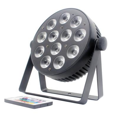 China Indoor rgbw control DMX 12x8w 4in1 concerts mini led flat 64 IR indoor rgbw wedding decoration club party stage lights for sale