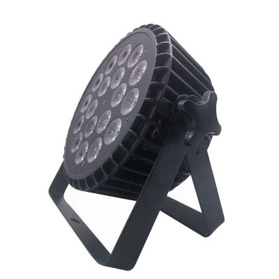 China Concerts super bright slim led par 64 10w led flat par can showcase 18x10w 4in1 light rgbw DMX led slim par led 18x10 for sale