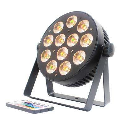 China Indoor concerts wedding led par light DJ lighting led par 12x8w rgbw 4in1 led mini flat par light for sale