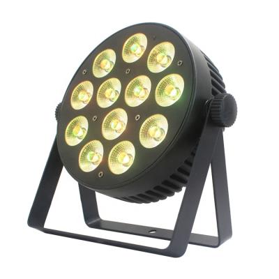 China Club Disco DJ Bar Stage Events Best Flat Mini Par Round RGBW 4in1 12*8w Quality Led Flood DJ DMX LED PAR LIGHT MINI Fanless for sale