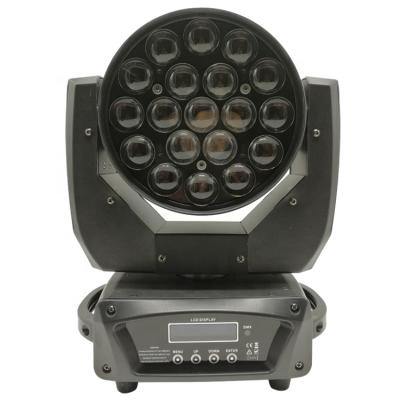 China Concerts party disco rgbw zoom wash moving light 19x15w rgbw led wash to zoom moving light, led stage lights for sale