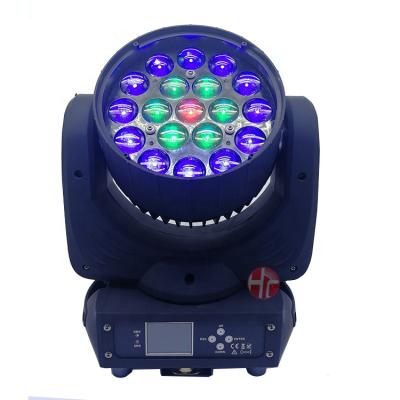 China Concerts Guangzhou factory led stage lights 2019 19x15w 4in1 rgbw buzz lighting moving dj lights for sale