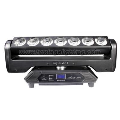 China Hot Sale Party Pixel Blade 7 Bar 15w RGBW 4in1continue Rotating Led Moving Beam Stage Light DJ Light for sale