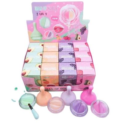 China IMAN DE NOBLE Lips Latest Hot Selling 4 Fruity 2 In 1 Moisturizing Lip Mask Plus Lip Balm for sale