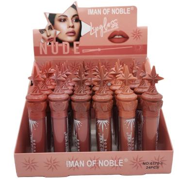 China IMAN Waterproof Matte Nude Color NOBLE is a long lasting, non-stick, non-fading lip gloss for sale