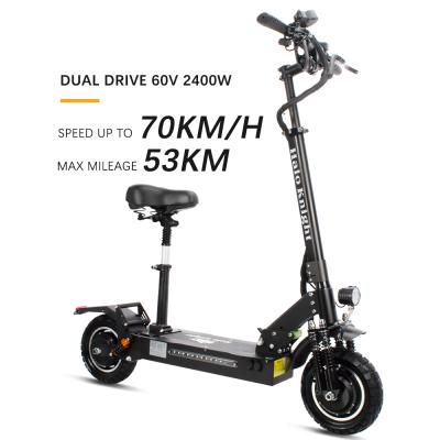 China Halo Knight Hot Sale 60V 2400W Off Road Unisex Electric Scooters For Adults E Scooters for sale