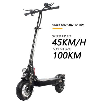 China Small Unisex Electric Foldable Scooter Double Brakes 1000W 48V Electric Scooter With Seat for sale